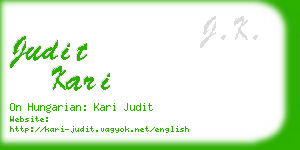 judit kari business card